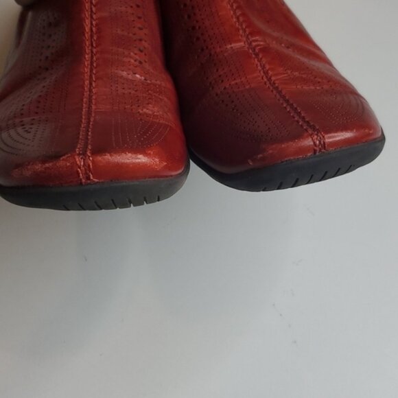 Walking Cradles Elites Red Leather Loafers Narrow 7 - Picture 10 of 14